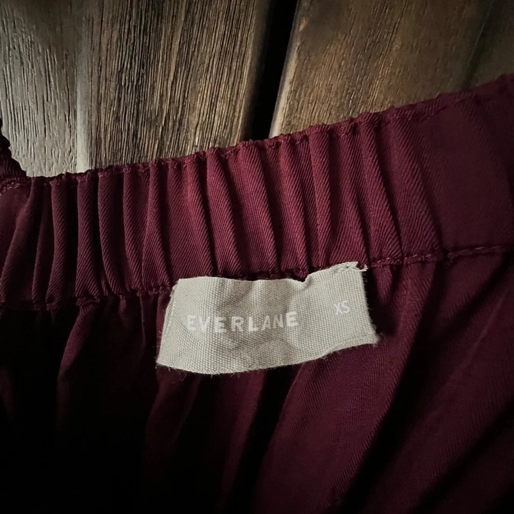 Everlane The Party-Of-One Sleeveless Jumpsuit Oxblood Size XS